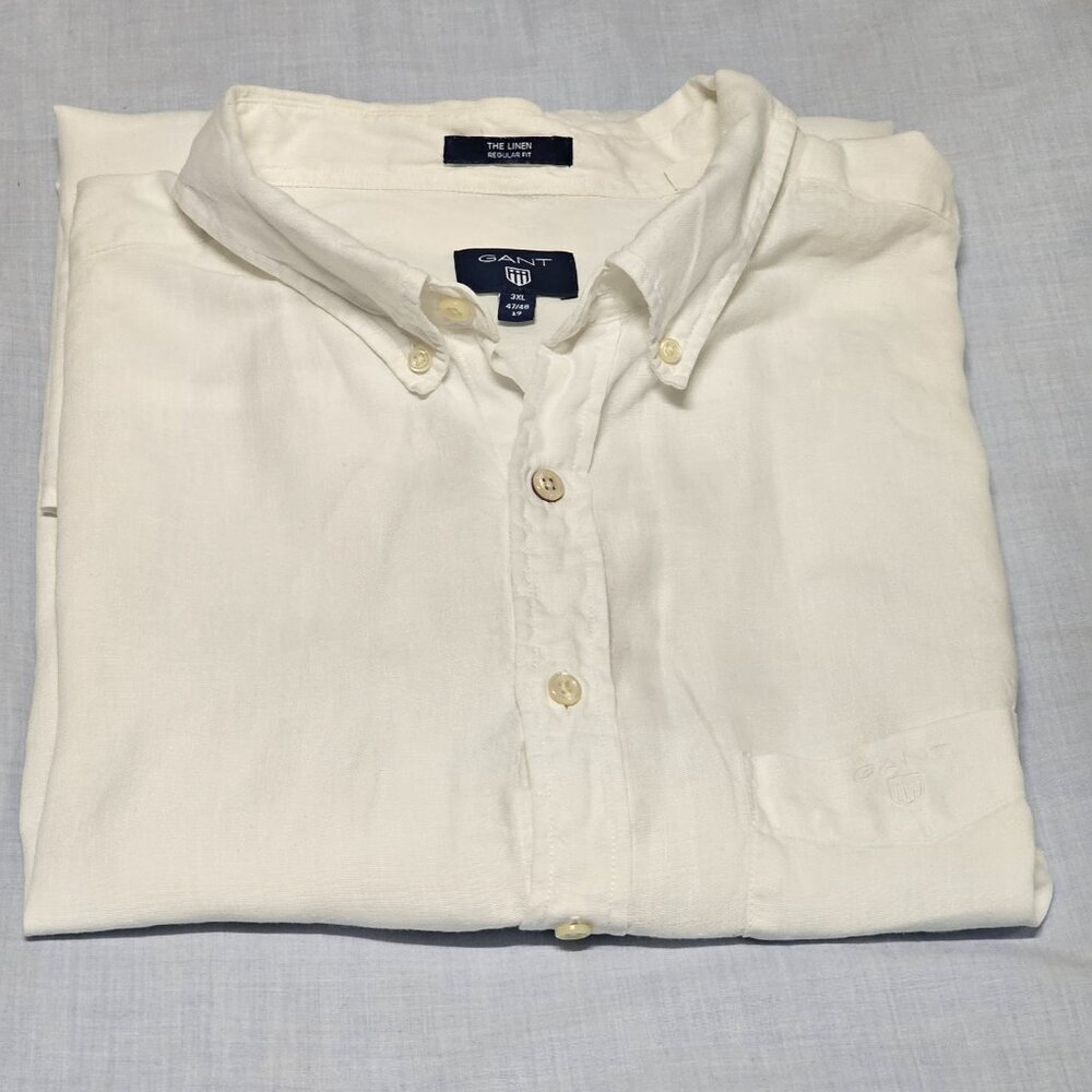 Gant The Linen Regular Fit Button Up Men Shirt Si… - image 2